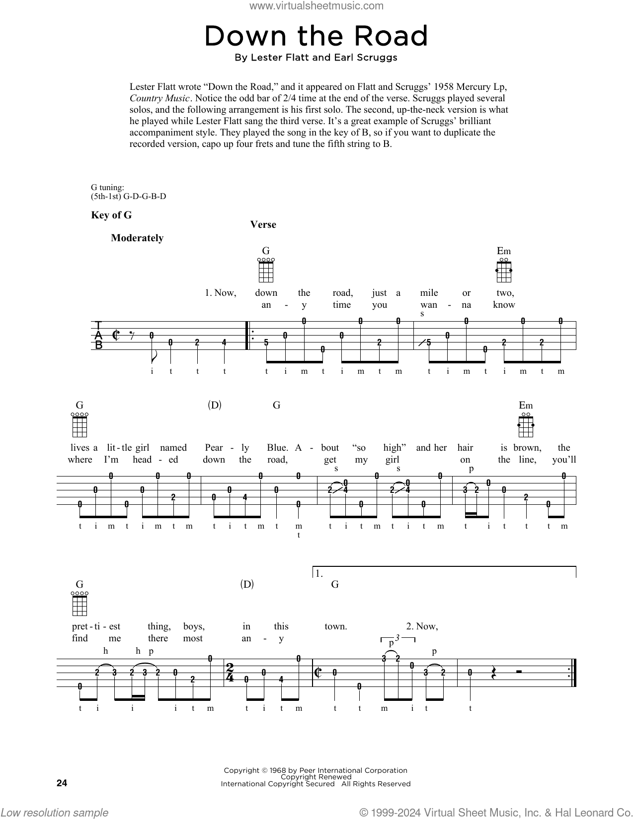 Down The Road (arr. Fred Sokolow)