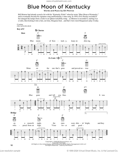 Blue Moon Of Kentucky (arr. Fred Sokolow)