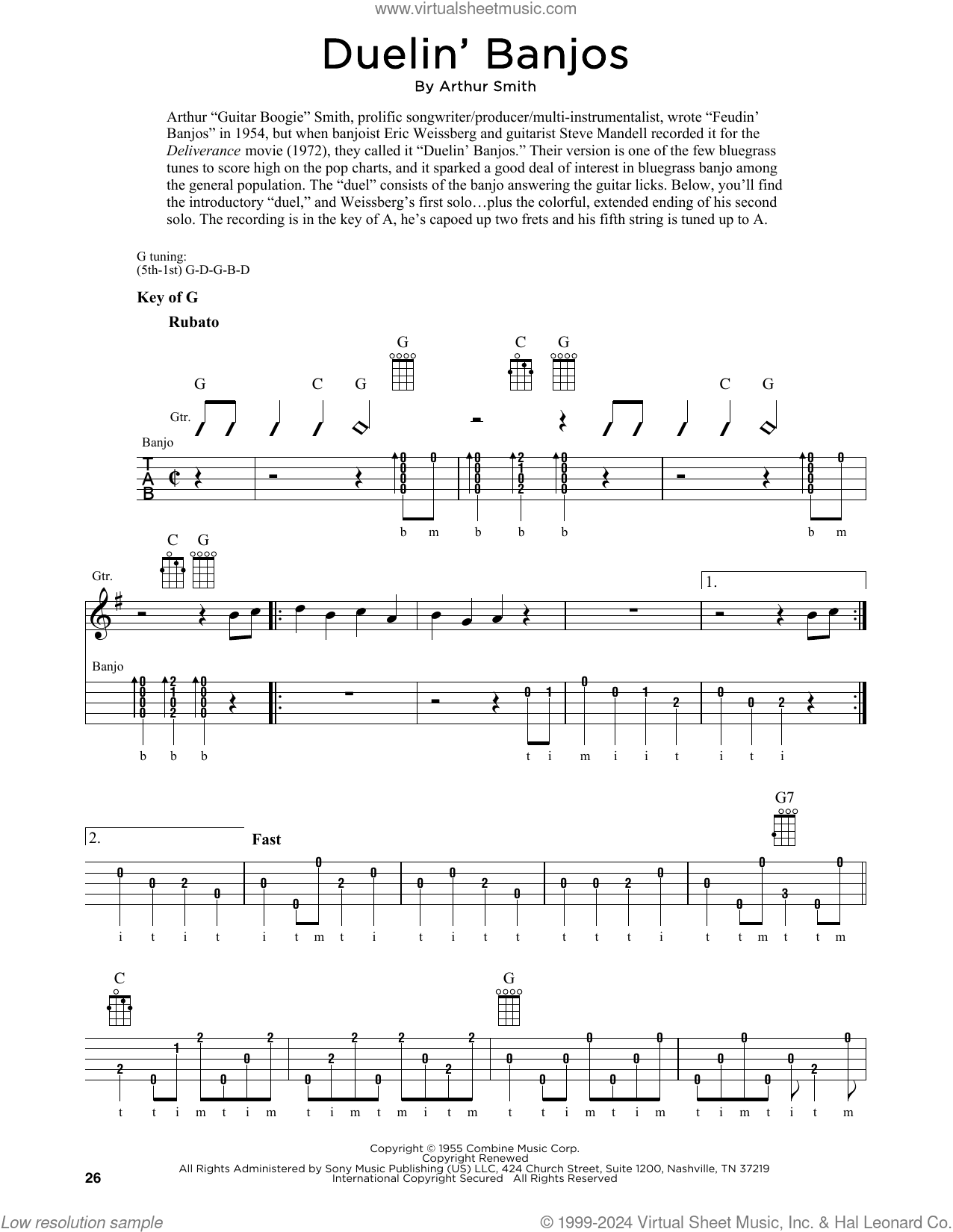 Duelin' Banjos (arr. Fred Sokolow)