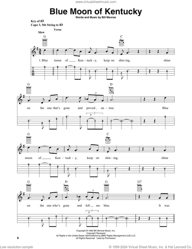 Blue Moon Of Kentucky (arr. Fred Sokolow)