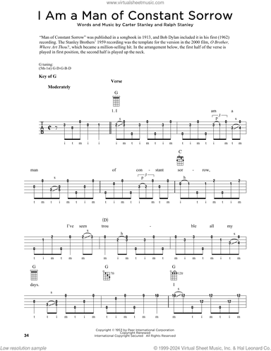 I Am A Man Of Constant Sorrow (arr. Fred Sokolow)