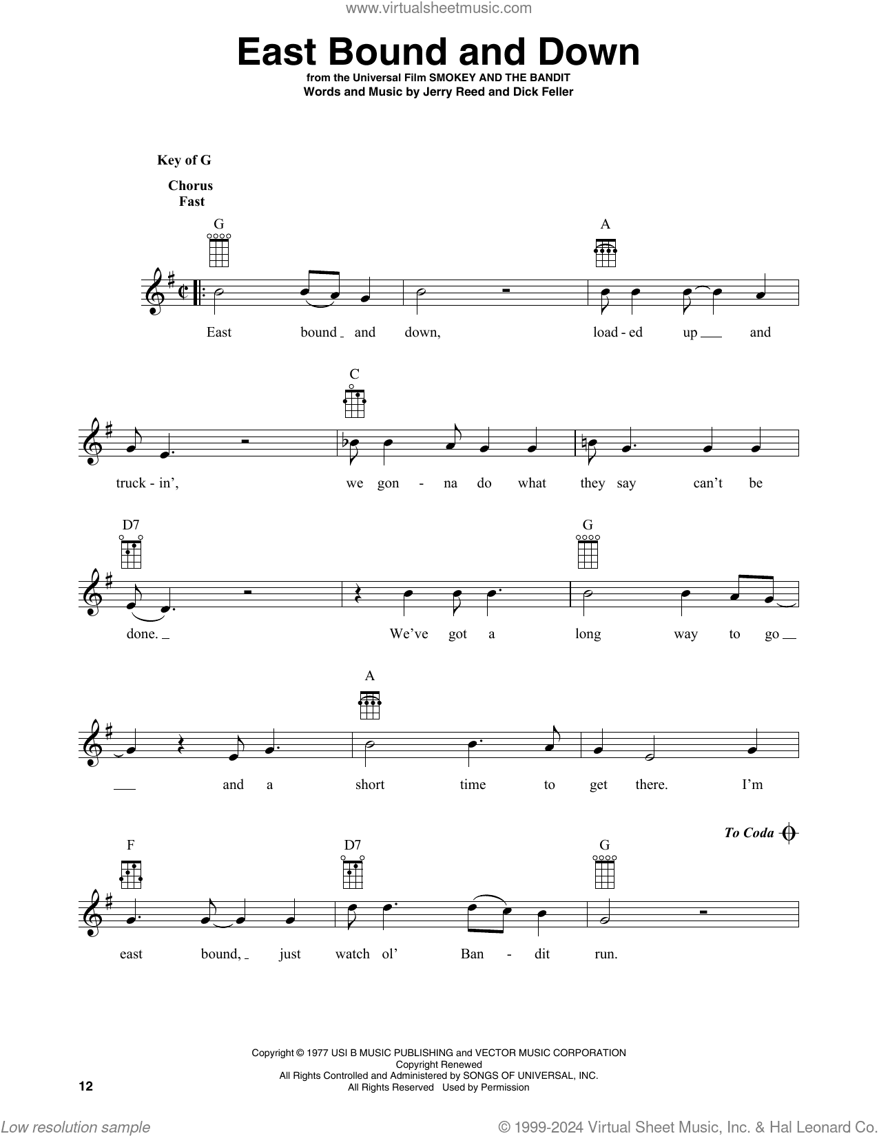 East Bound And Down (arr. Fred Sokolow)