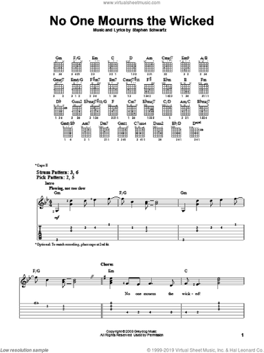 No One Mourns The Wicked (from Wicked)