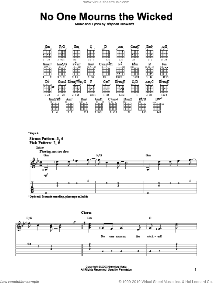 No One Mourns The Wicked (from Wicked)