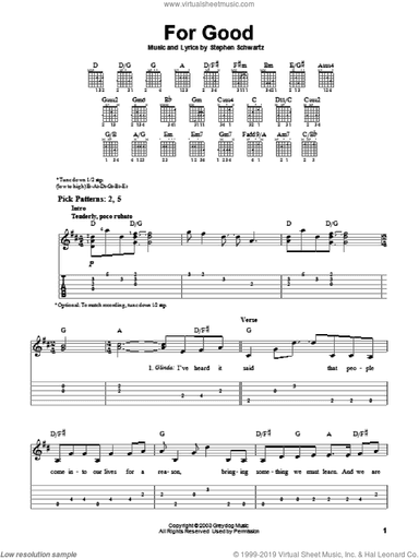 For Good (from Wicked)