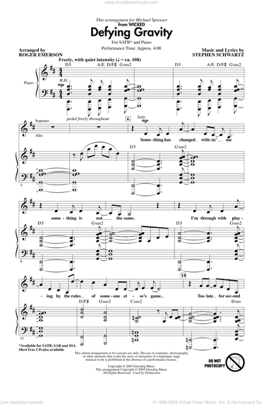 Defying Gravity (from Wicked) (arr. Roger Emerson)