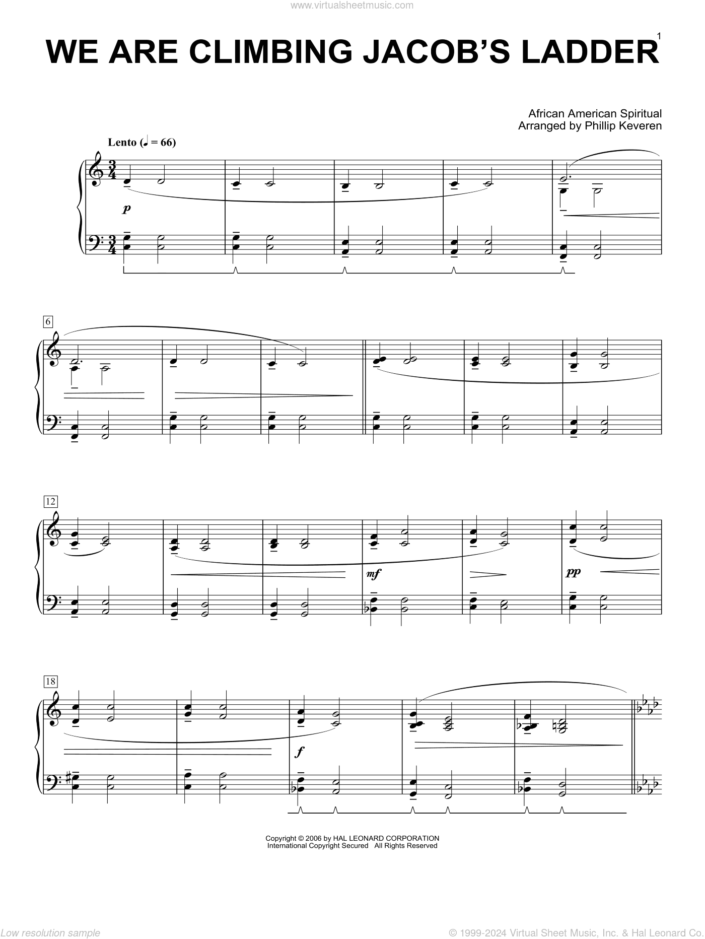 We Are Climbing Jacob's Ladder (arr. Phillip Keveren)