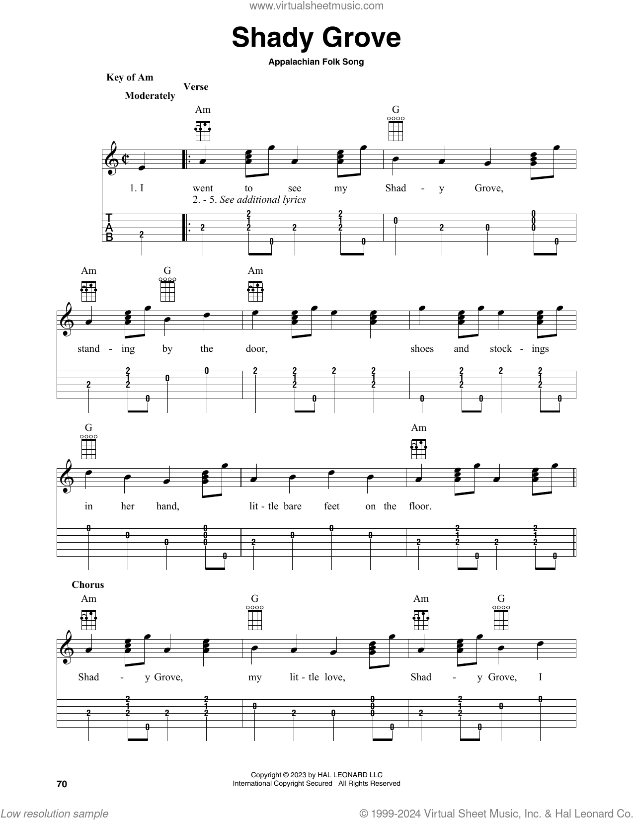 Shady Grove (arr. Fred Sokolow)
