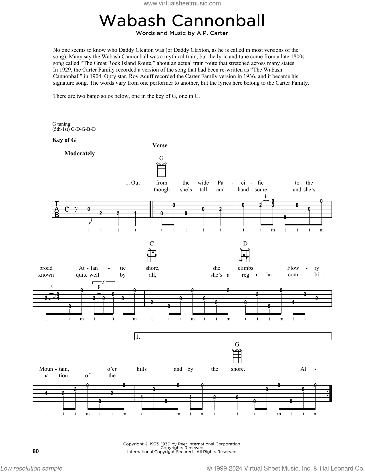 Wabash Cannonball (arr. Fred Sokolow)