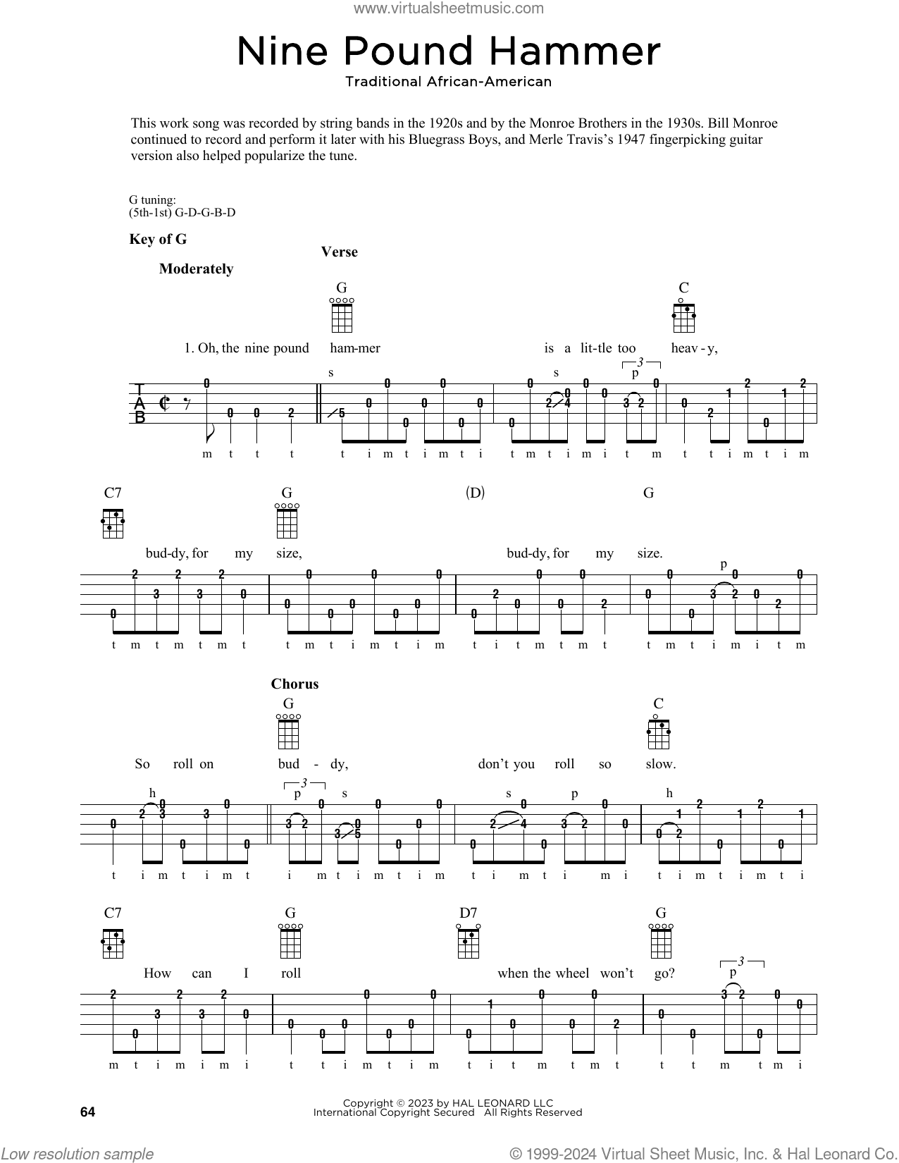 Nine Pound Hammer (arr. Fred Sokolow)