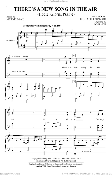 There's A New Song In The Air (Hodie, Gloria, Psallite)