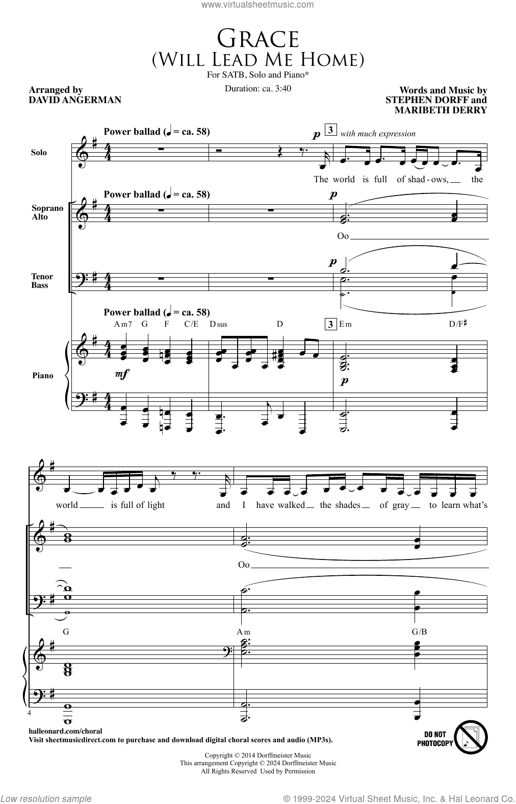 Grace (Will Lead Me Home) (arr. David Angerman)