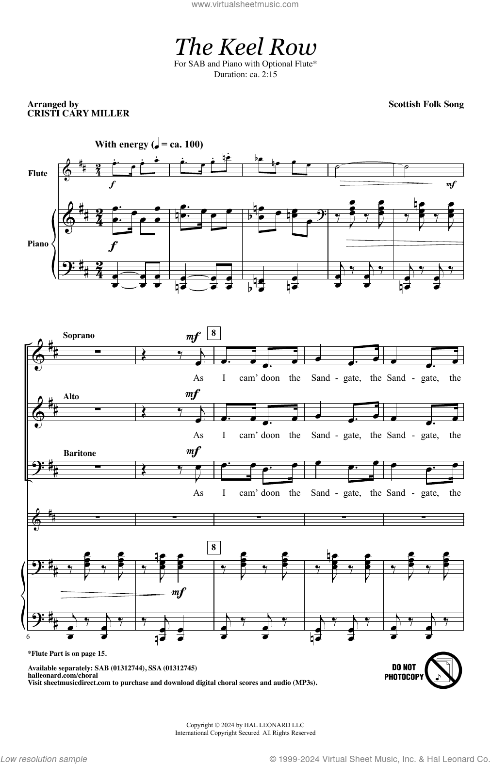 The Keel Row (arr. Cristi Cary Miller)