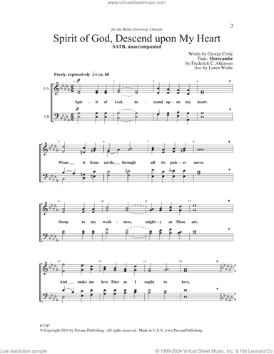 Spirit of God, Descend upon My Heart (arr. Loren Wiebe)