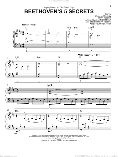Beethoven's 5 Secrets (arr. Phillip Keveren)