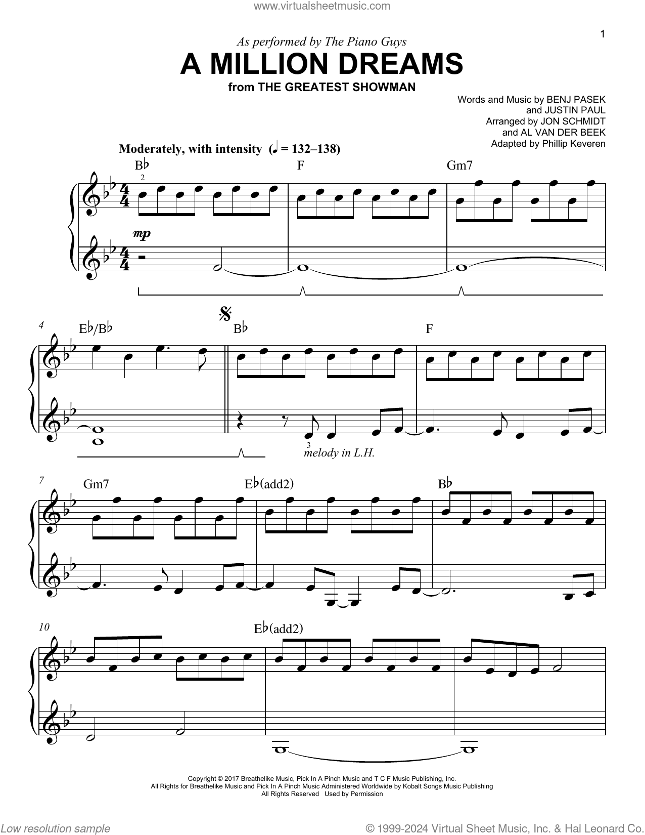 A Million Dreams (arr. Phillip Keveren)