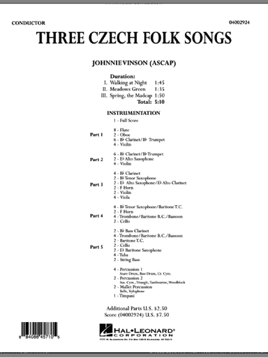 Three Czech Folk Songs (COMPLETE)