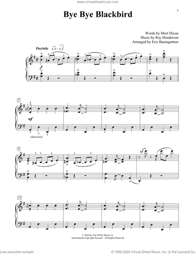 Bye Bye Blackbird (arr. Eric Baumgartner)