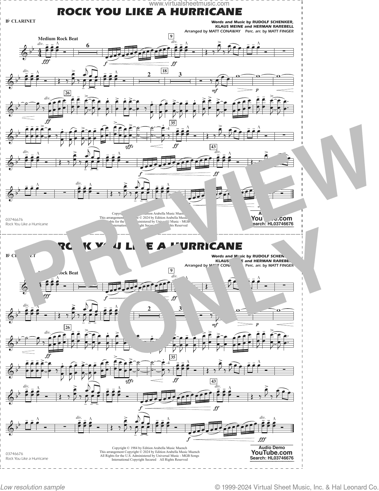 Rock You Like A Hurricane (arr. Conaway/Finger)