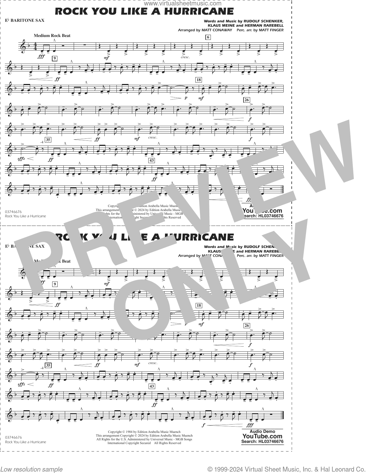 Rock You Like A Hurricane (arr. Conaway/Finger)