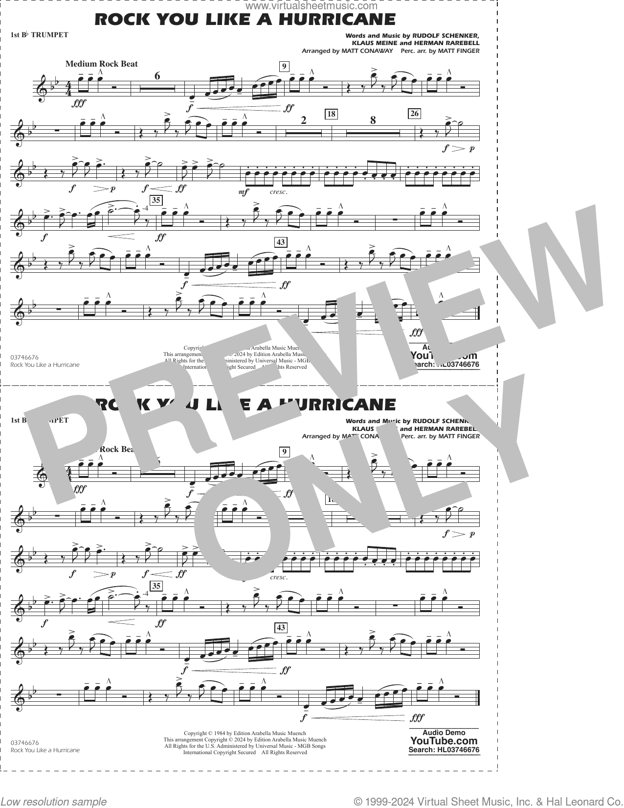 Rock You Like A Hurricane (arr. Conaway/Finger)