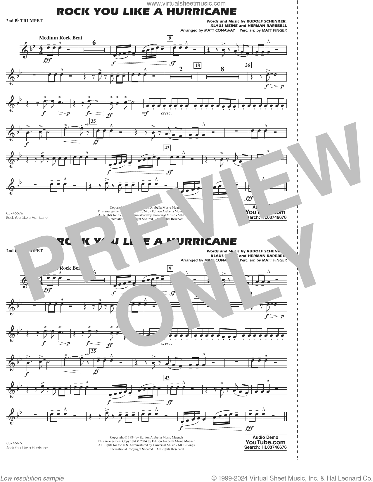 Rock You Like A Hurricane (arr. Conaway/Finger)