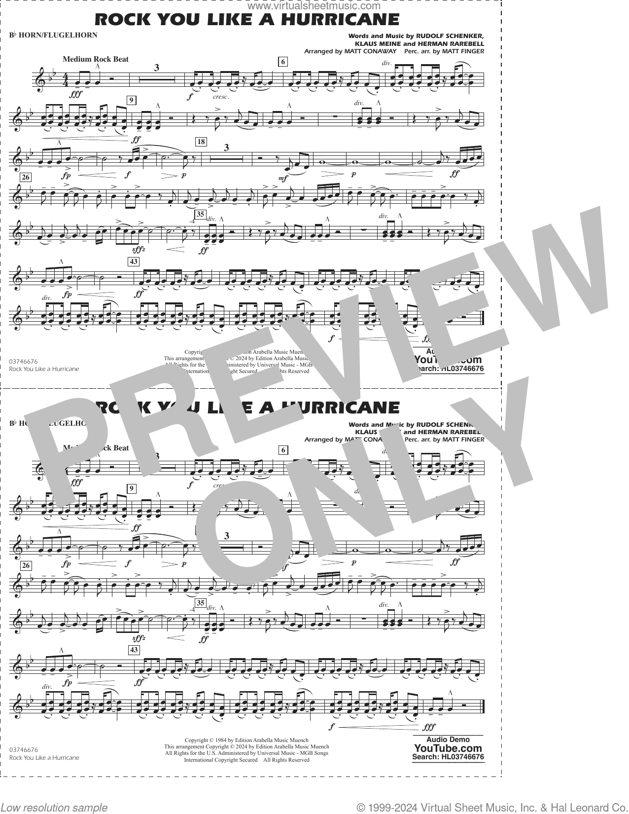 Rock You Like A Hurricane (arr. Conaway/Finger)