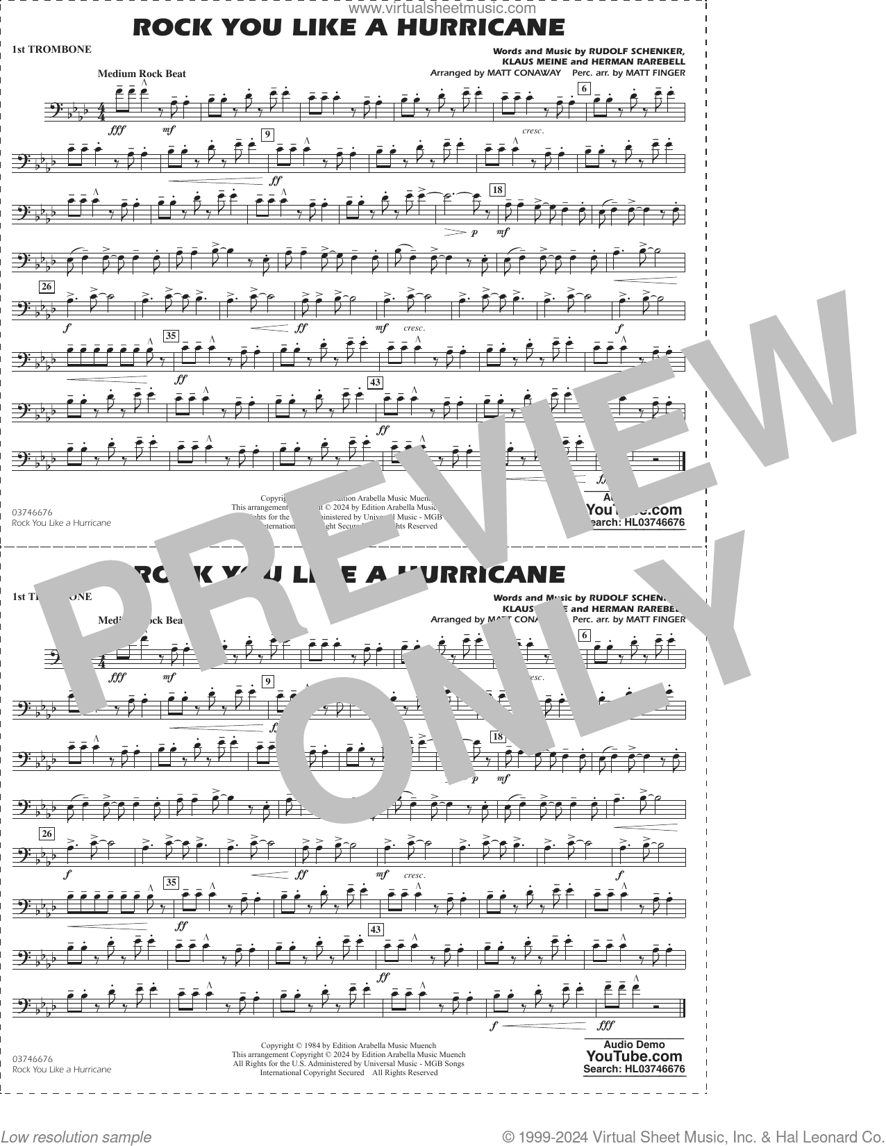 Rock You Like A Hurricane (arr. Conaway/Finger)