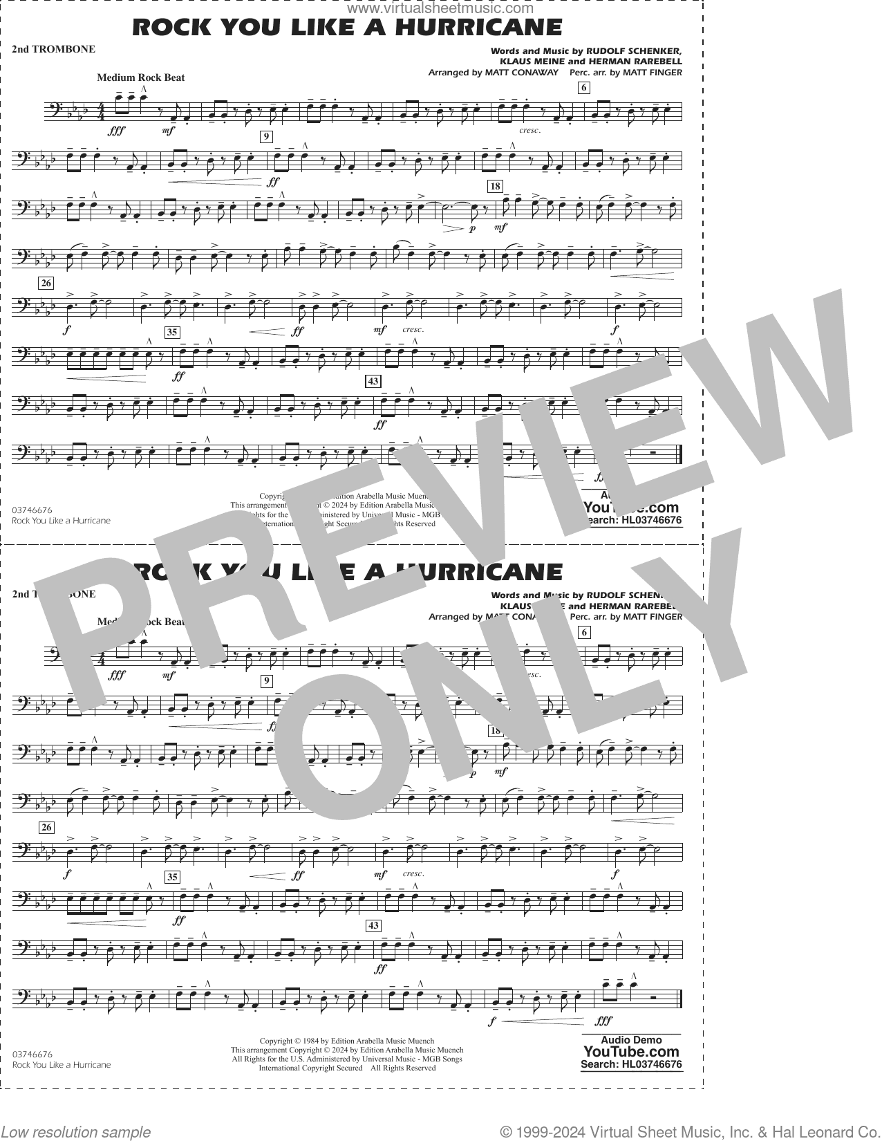 Rock You Like A Hurricane (arr. Conaway/Finger)