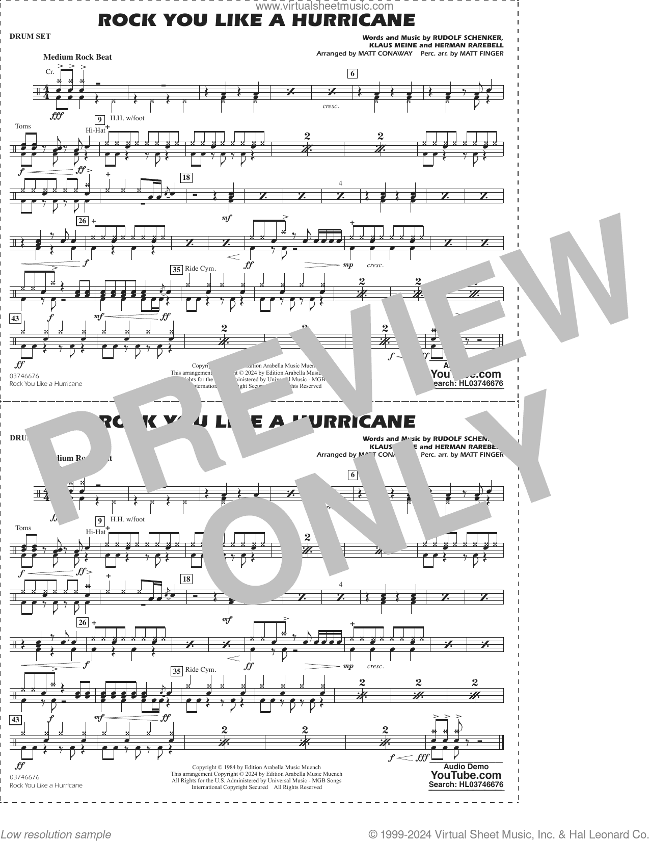 Rock You Like A Hurricane (arr. Conaway/Finger)