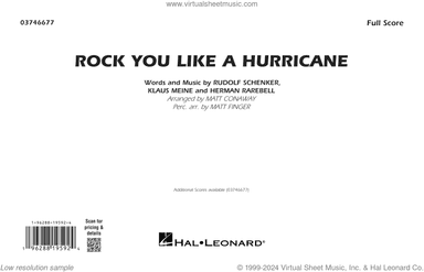Rock You Like A Hurricane (arr. Matt Conaway and Matt Finger)