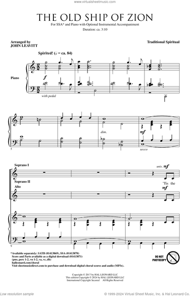 The Old Ship Of Zion (arr. John Leavitt)