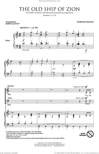 The Old Ship Of Zion (arr. John Leavitt)