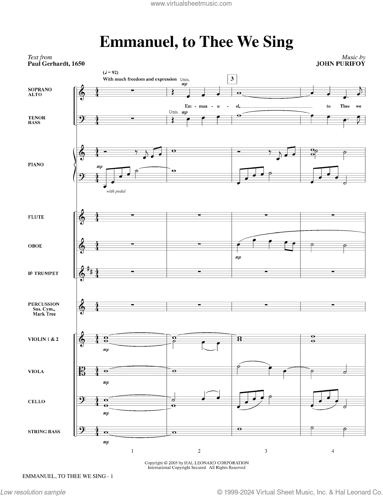 Emmanuel, To Thee We Sing (COMPLETE)