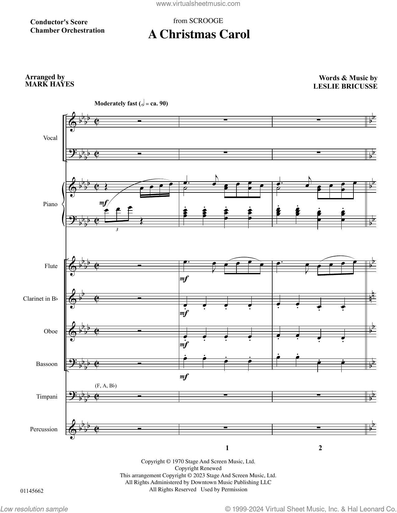 A Christmas Carol (from Scrooge) (arr. Mark Hayes)