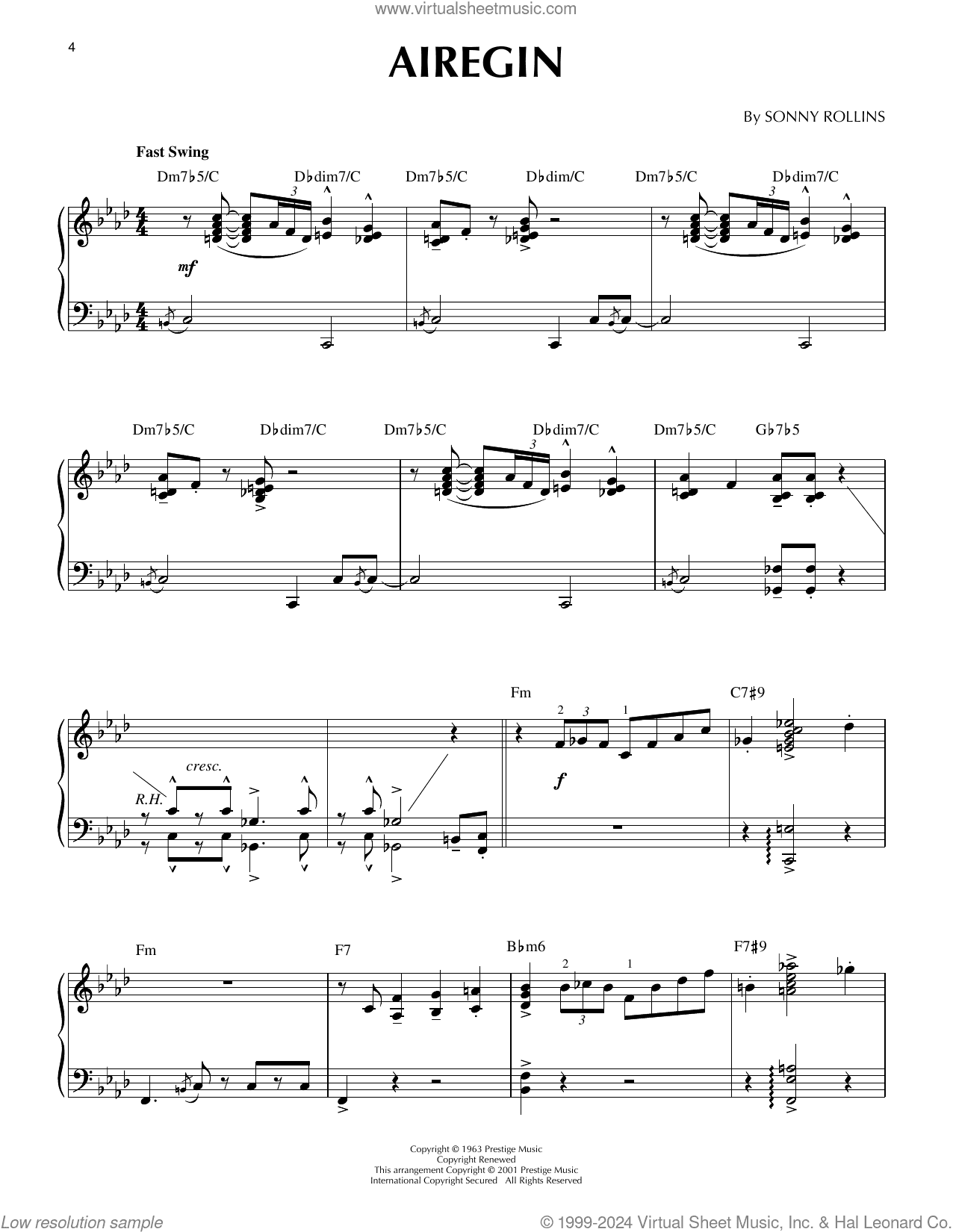 Airegin (arr. Brent Edstrom) [Jazz version]