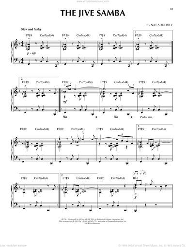 The Jive Samba (arr. Brent Edstrom) [Jazz version]