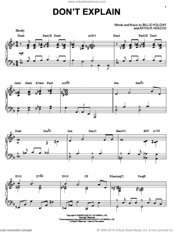 Don't Explain (arr. Brent Edstrom)