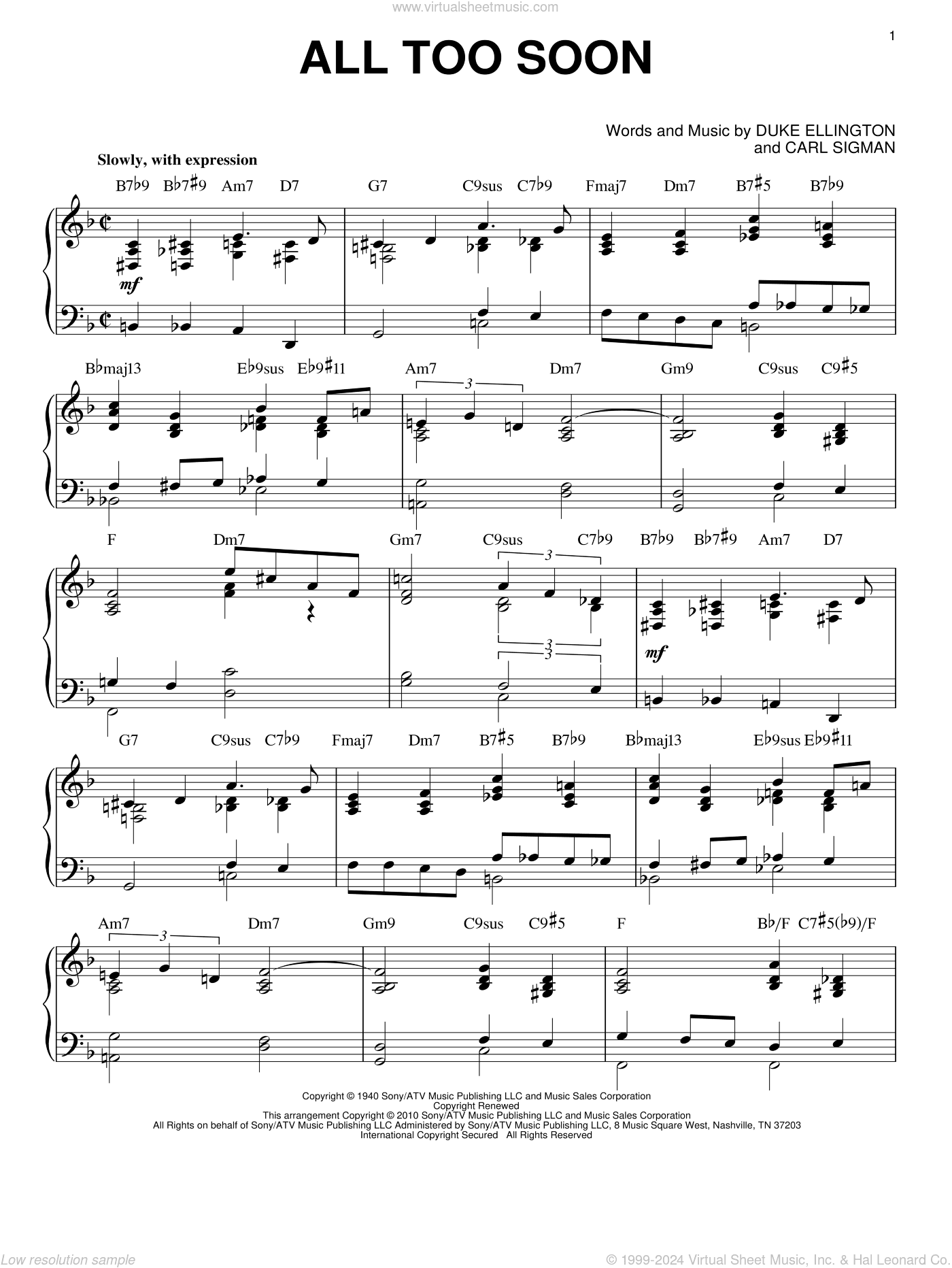 All Too Soon (arr. Brent Edstrom)