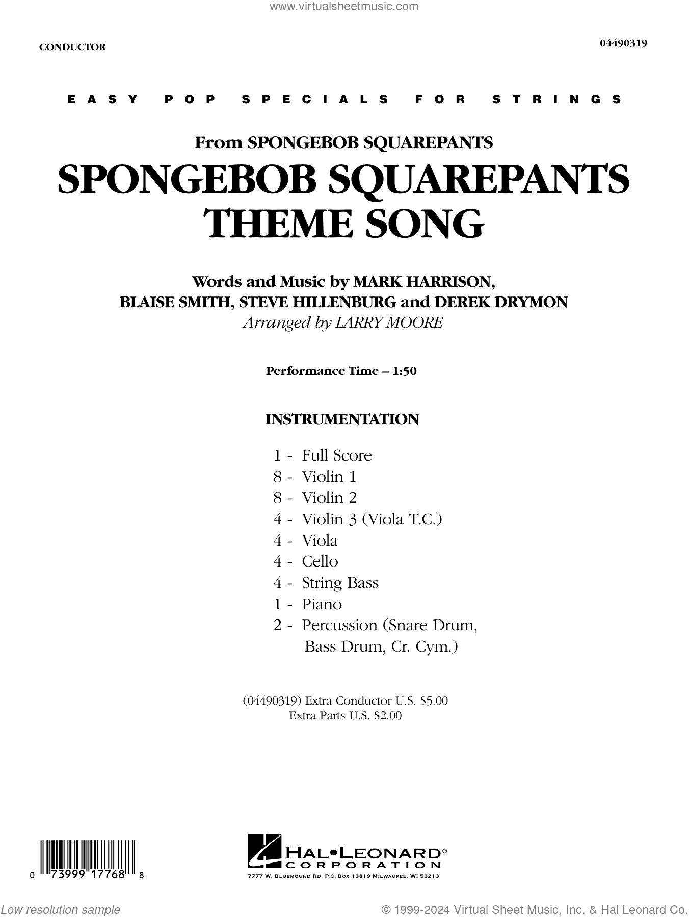Spongebob Squarepants (Theme) (arr. Larry Moore)