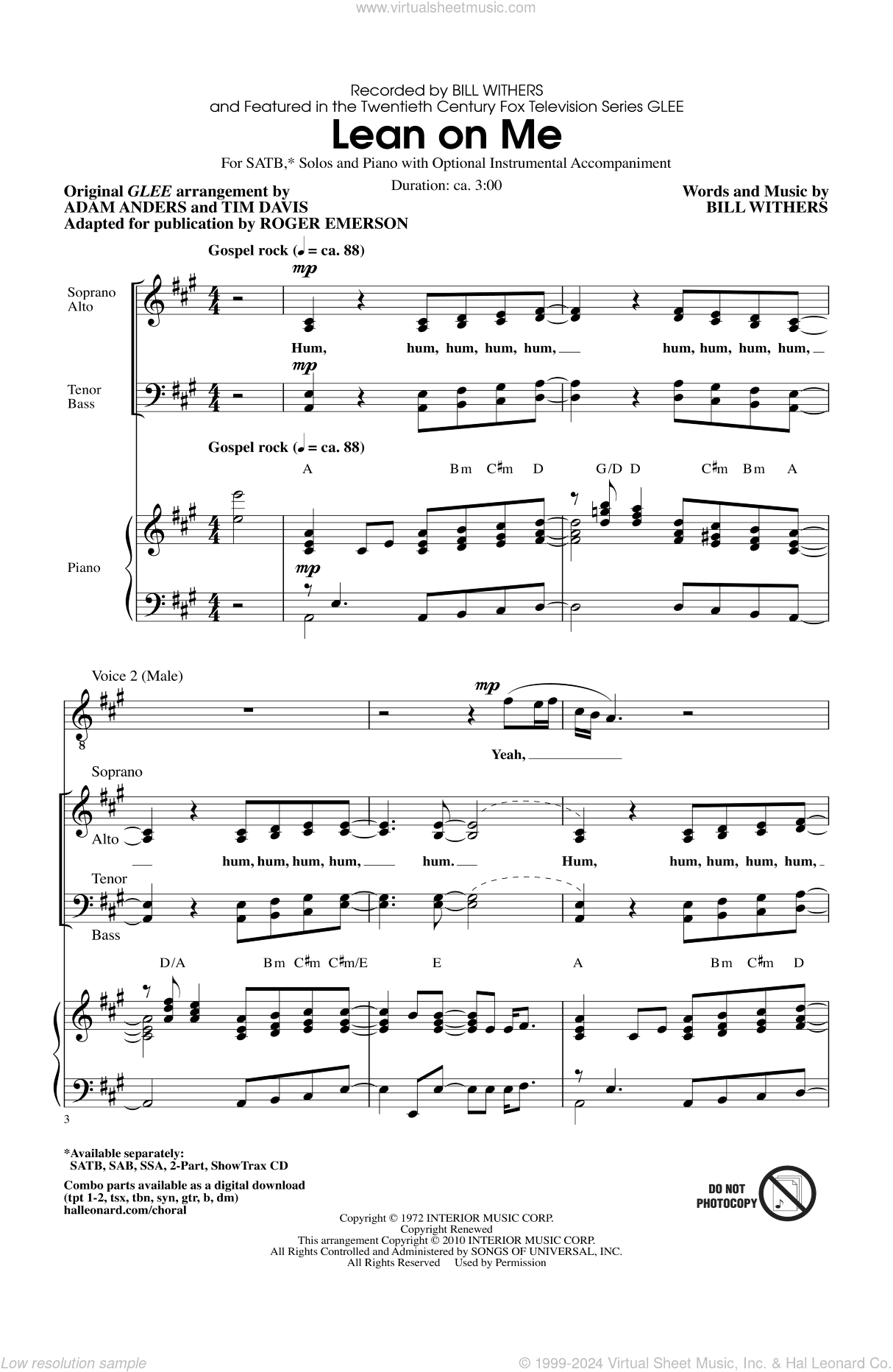 Lean On Me (ed. Roger Emerson)