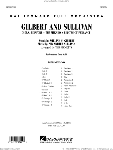 Gilbert And Sullivan (arr. Ted Ricketts)
