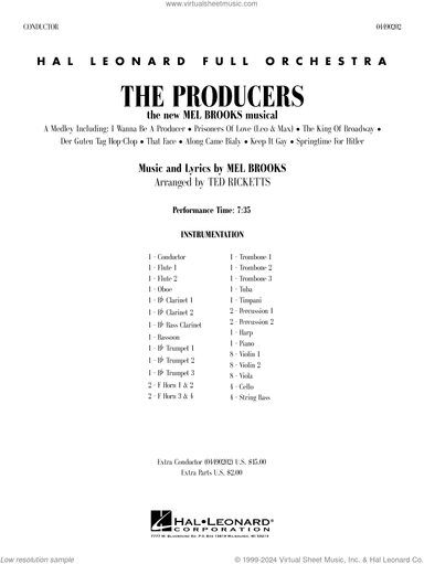 The Producers (arr. Ted Ricketts) (COMPLETE)