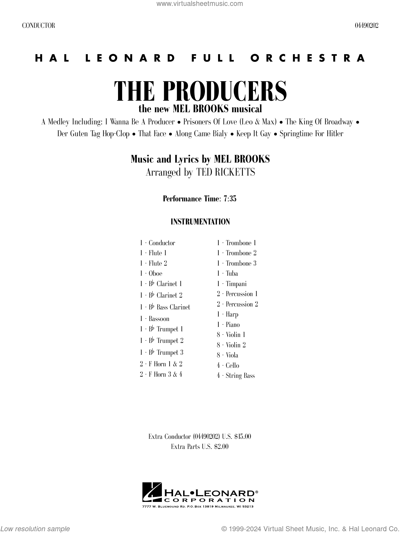 The Producers (arr. Ted Ricketts) (COMPLETE)