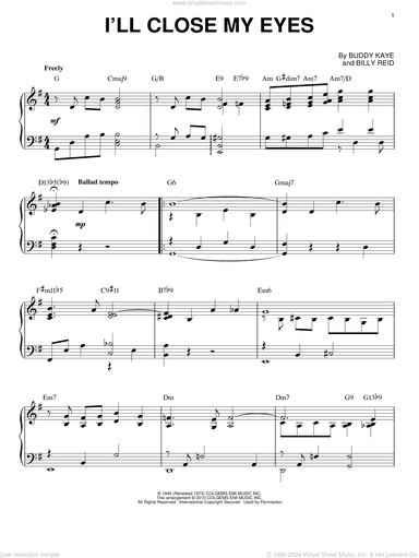 I'll Close My Eyes (arr. Brent Edstrom)