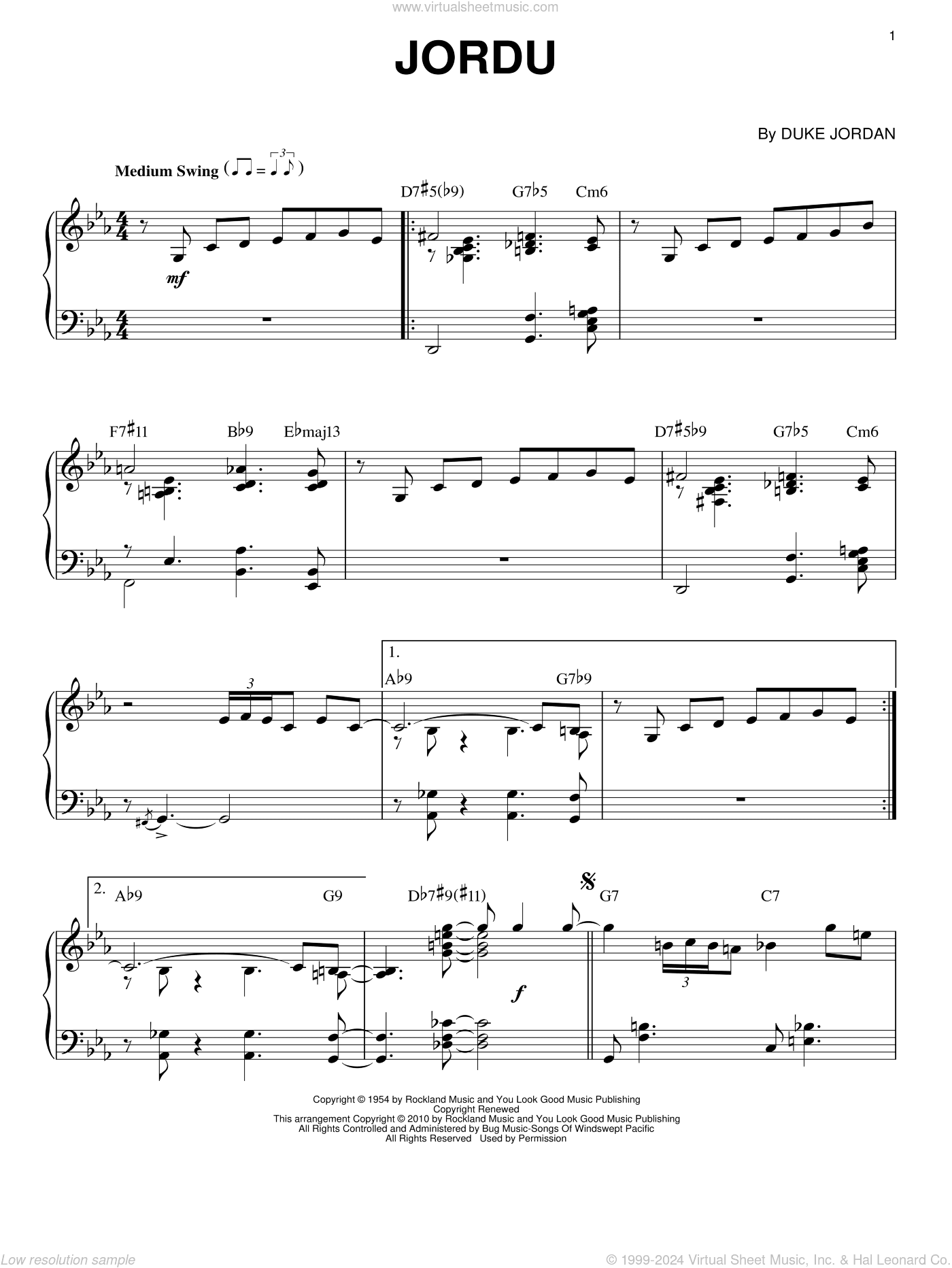 Jordu (arr. Brent Edstrom)