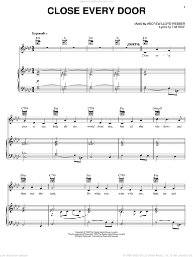 Close Every Door (from Joseph and the Amazing Technicolor Dreamcoat)