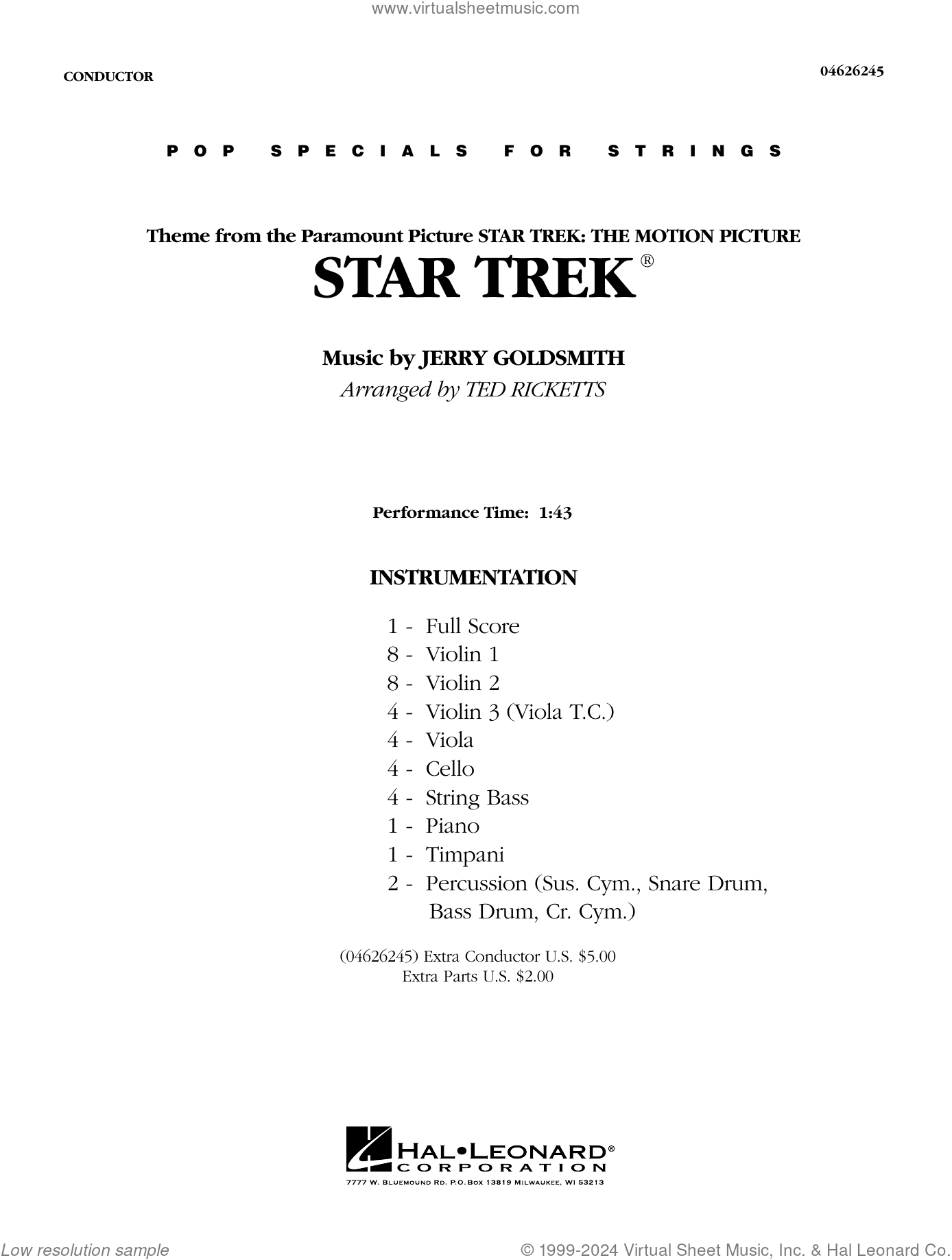 Star Trek (arr. Ted Ricketts) (COMPLETE)