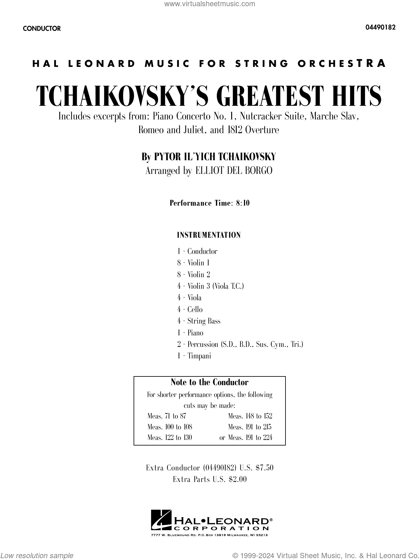 Tchaikovsky's Greatest Hits (arr. Elliot Del Borgo)