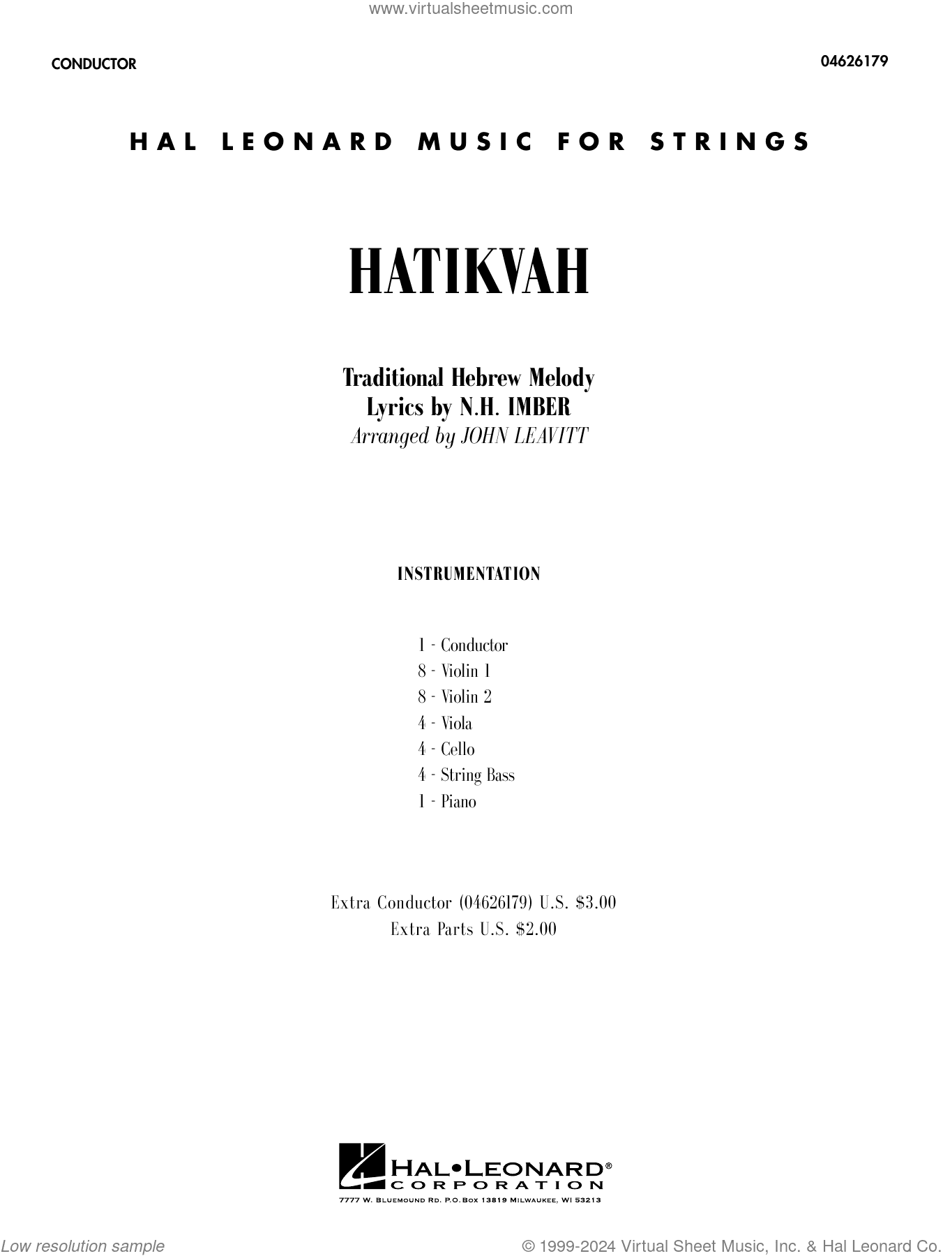Hatikvah (arr. John Leavitt) (COMPLETE)
